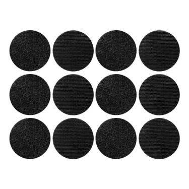 Imagem de Almofadas de almofada não deslizante redondo gancho traseiro de auto -adesivo e laço para montagem de garra de montagem forte solução doméstica versátil versátil para chapas de (Preto)