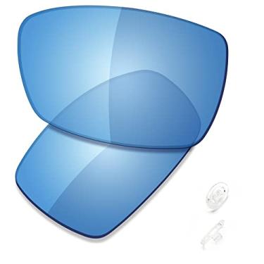 Imagem de SAUCER Lentes de reposição premium e protetores de nariz para óculos de sol Oakley Spike High Defense - HD Ocean Polarizado