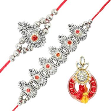 Imagem de Conjunto de 2 pulseiras Rakhi para irmão Rakhi para Bhai Bhabhi Bhaiya veera Raksha Bandhan Rakhi Conjunto de pulseiras Dora com pacote de presente para irmão irmã indiano tradicional festival Raksha