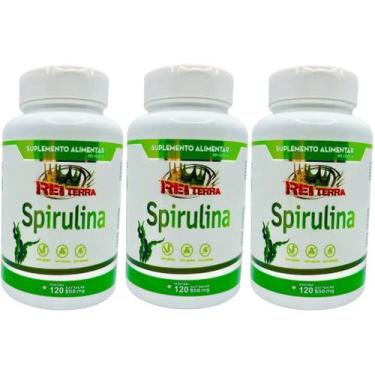 Imagem de Kit 3 Spirulina 360 Cápsulas - Rei Terra