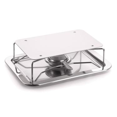 Imagem de Rechaud Retangular Para Restaurante Com Placa Difusora 35cm