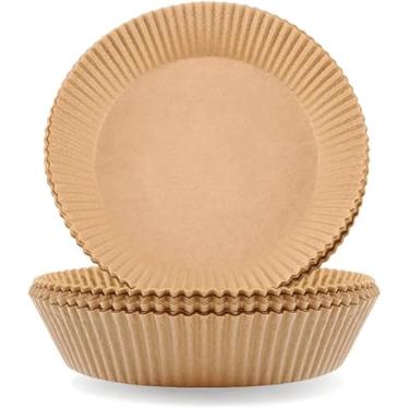 Imagem de Tapete Forma De Airfry Descartável Redondo Antiaderente Para Cozimento 50 unidades