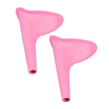 Imagem de Kit 2 Funil Urinário Feminino de Silicone Adulto - Urinol Higiênico para Fazer Xixi em Pé, Lavável e Portátil