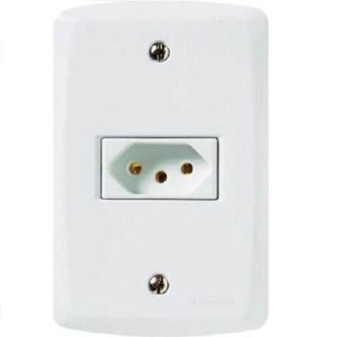 Imagem de Tomada 3p 10a Lux2 Tramontina - Conjunto Branco - Placa Modular - Para