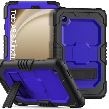 Imagem de OKP Capa para Samsung Galaxy Tab A9 22.1 cm 2023 (SM-X110/ X115/X117), capa protetora resistente à prova de choque para tablet Galaxy A9 de 8,7 polegadas com suporte integrado para crianças, meninos,