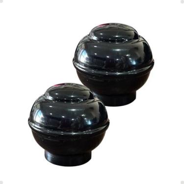 Imagem de Par ponteira bola 19mm para varão comum - DECOR LIDER, Preto