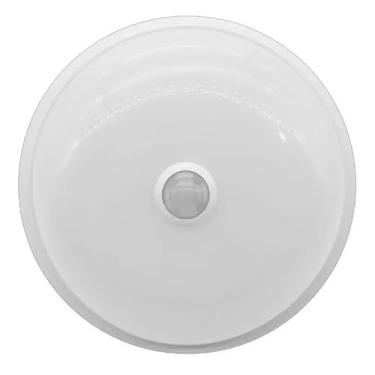 Imagem de Luminaria Painel Plafon de Led Sobrepor Redondo 24w om sensor de presença movimento 6000k Branco Frio Embuled