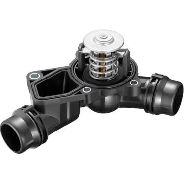 Imagem de BDFHYK Conjunto de carcaça do termostato de refrigeração do motor 902-813 compatível com BMW 320i 323Ci 323i 325Ci 325i 325xi 328Ci 328i 330Ci 330i 330xi 525i 528i 530i X3 X5 Z3 Z4 2.2.2 L 2,5 L 2,8L