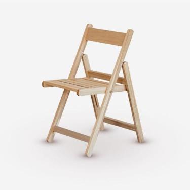 Imagem de Cadeira Dobrável Eucalipto Sem Pintura - Marcenaria Real