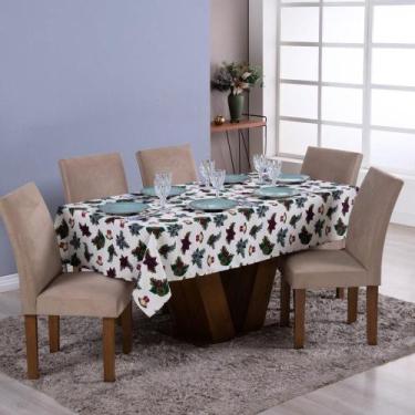 Imagem de Toalha de Mesa Posta Estampada Natal 1 Peça Oxford 4 Lugares - Clássic