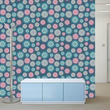 Imagem de Papel de Parede Adesivo - Círculos Gráficos - 033ppd - Allodi