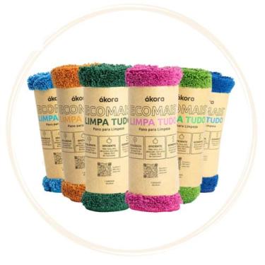 Imagem de Pano Mágico De Limpeza Limpa Tudo Ecomais 30x30 Cm Kit C/10 - Akora