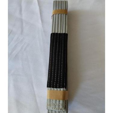 Imagem de Faixa Adulto Com Ponta Preta Para Jiu-jitsu-Unissex