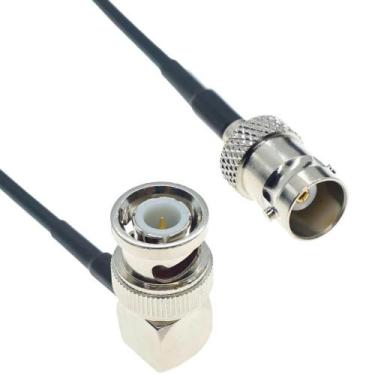 Imagem de BNC Macho Fêmea Plug Jack Conector De Porca Rg174 Cabo Extensão De Âng