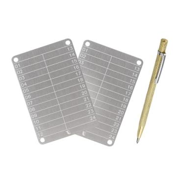 Imagem de Cold Wallet de Metal – Proteção à Prova de Fogo e Água para Seed Phrase | Compatível com Ledger, Trezor, Keystone (2 UN. + RISCADOR, UN, 2)