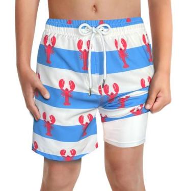 Imagem de Calções de banho LUCOWEE, cueca boxer de compressão para meninos UPF 5