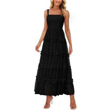 Imagem de Vestido feminino PRETTYGARDEN, verão 2025, sem mangas, tule com babado