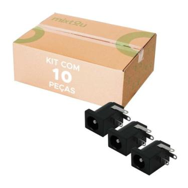Imagem de 10x Conector Plug Jack Tipo P4 J4 2.1mm Fêmea Para Painel Pci - GREEN