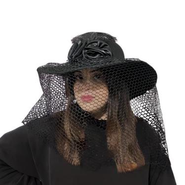 Imagem de Chapéu de Viúva Preto para Fantasias - Extra Festas
