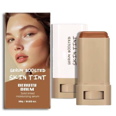 Imagem de Beauty Balm Serum Boosted Skin Tint-A 3 em 1 combinando Bastão de Bastão, Soro Hidratante Leve e Sólido Colorido Base Contorno Rosto para Mulheres, Cobertura Média a Total Montável (#03)