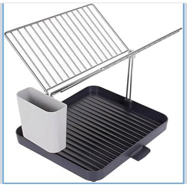 Imagem de Escorredor Organizador Multifuncional para Cozinha | Secagem de Louças, Talheres e Utensílios | Suporte Vertical com Bandeja Drenante | Compacto e Prático