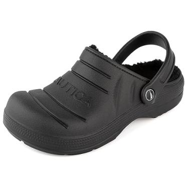 Imagem de Nautica Tamancos femininos - Sandália esportiva esportiva - Sapatos aquáticos sem cadarço com alça traseira ajustável - Sapato esportivo de praia - River Edge, Black-river Breese, 36