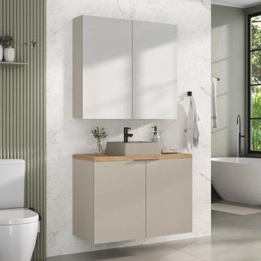 Imagem de Conjunto de Banheiro com Cuba 90cm X 145cm Nature - Estilare