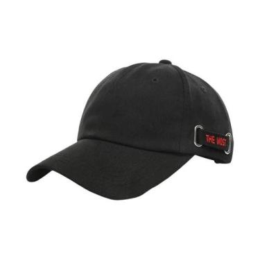 Imagem de Boné Snapback Unissex Monocromático - Ideal para Primavera/Verão, Pret