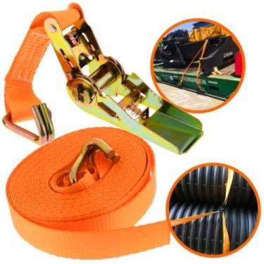 Imagem de Kit Cinta Com Catraca Amarrar Carga Carreta Caminhao 4,5mts - StarTool