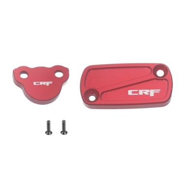 Imagem de GWH Tampa de fluido do reservatório de freio dianteiro traseiro CNC para CR125R CR250R 02-07 CRF150R 07-24 CRF250R 04-24 CRF250X 04-17 CRF250RX 19-24 CRF250F 19-24 CRF450R RF450RX CRF450X Dirt Pit