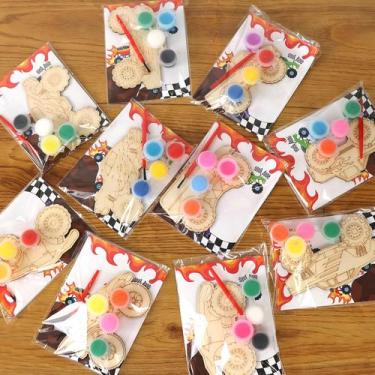 Imagem de Kit de artesanato artístico LARDUX Monster Truck Glow Paint Set 24 uni