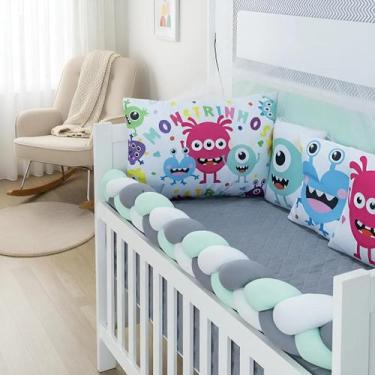 Imagem de Kit Berço Baby Dream 10 Peças Super Aconchegante e Charmoso SUBLIMADO 