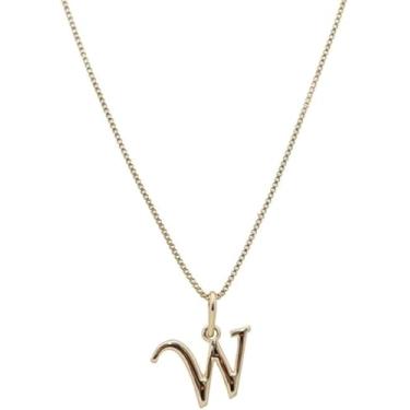 Imagem de Colar Feminino com Letra Inicial – Pingente Personalizado Elegante – Corrente Semi Joia Banhada a Ouro 18K – Presente Sofisticado para Mulher - Stella Vilela Semi Joias (W)