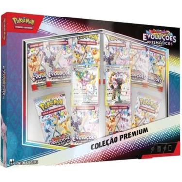 Imagem de Box Pokémon Coleção Premium EV Evoluções Prismáticas 62 Cartas - Copag