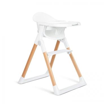 Imagem de Cadeira de Alimentação Cadeirão com Design Moderno Compacto e Fácil de Limpar, Munchkin, Branco