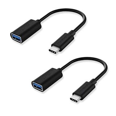 Imagem de MaGeek Adaptador USB C para USB 3.0, [2 unidades] USB-C para USB, Thunderbolt 3 para USB fêmea OTG compatível com MacBook Pro 2019/18, MacBook Air 2020, iPad Pro 2020, Galaxy S20+ e mais [Preto]