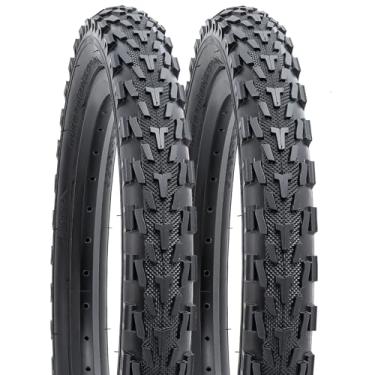 Imagem de YUNSCM 2 peças de pneus de bicicleta de 40,6 cm 16 x 2,125/57-305 compatíveis com pneus de bicicleta de montanha 16 x 2,0 16 x 2,10 16 x 2,125 16 x 2,15 (Y-1518)