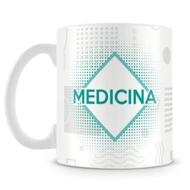 Imagem de Caneca Personalizada Medicina em Porcelana Brilhante - 325ml - Amo Can