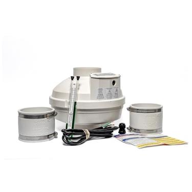 Imagem de Ventilador de radônio Festa AMG Maverick ECS - Kit de instalação de 10 cm - Velocidade controlável - Ventiladores em linha de mitigação de radônio silenciosos e energeticamente eficientes - Motor