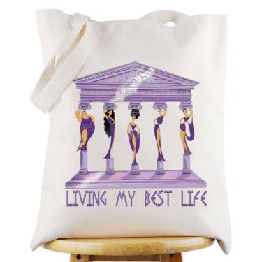 Imagem de WZMPA Diva The Muses Bolsa de ombro Muses Fans Gift Living My Best Life Muses Bolsa de ombro Muses Merchandise, Bolsa Best Life, Large