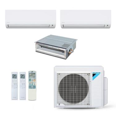 Imagem de Ar-Condicionado Multi Split Inverter Daikin 28.000 (2x Evap HW 12.000 + 1x Evap Duto 20.000) Quente/Frio 220V