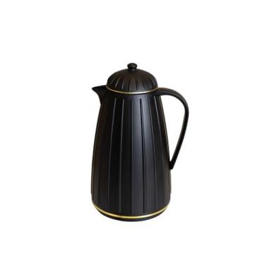 Imagem de Garrafa térmica de plástico carrossel preta 1l wolff