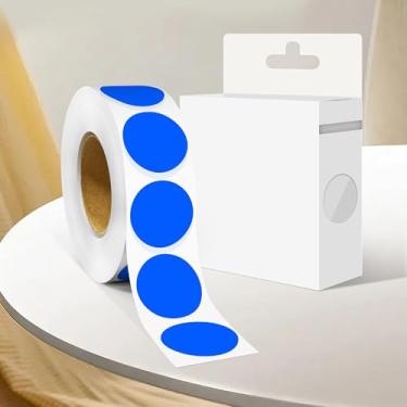 Imagem de Adesivo redondo de 2,5 cm com código de cores, 1000 adesivos de rolo de pontos, etiquetas de círculo azul para escritório e casa
