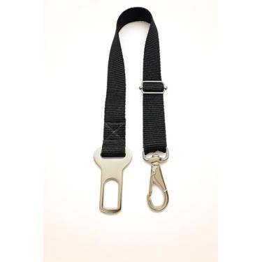 Imagem de Cinto de Segurança para Cães PET Regulável Mosquetão com Trava em Aço Fita Nylon 20mm Encaixe Universal para Carro – Transporte Seguro e Confortável -SHACK