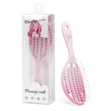 Imagem de Escova de cabelo Speed Dry - rosa - design ventilado e cerdas HeatFlex ultra macias são seguras para secar no secador com alça ergonômica que gerencia emaranhados e cabelos incontroláveis - sem dor