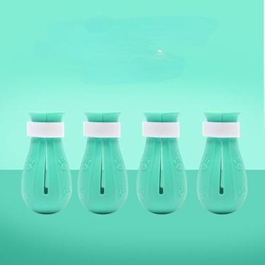 Imagem de 4 peças de sapatos de silicone multifuncionais para gatos ferramenta de banho para limpeza de lesões por gatos capa de banho para pés de cachorro capa de garra de gato (verde, 4 peças)