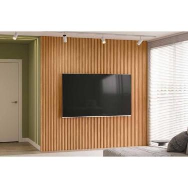 Imagem de Painel P- Banheiro Até 90 Pol Modular Ripado 258x250cm Nature Fosco - Linea