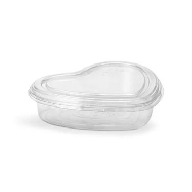 Imagem de 200un Embalagem Plástica Coração para Doce G620 Transparente Galvanotek Festas e Confeitaria