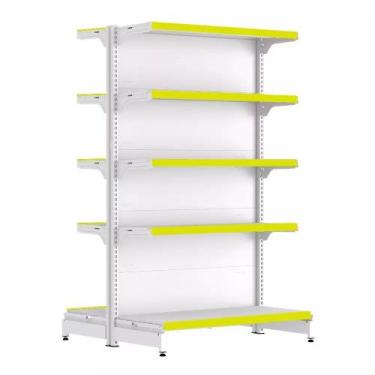 Imagem de Gondola Centro 170 FIT Inicial Branco 10 Bandeja Pe Amarelo - AMAPÁ