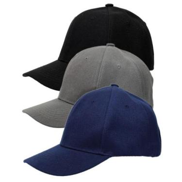 Imagem de Boné Feminino Masculino Adulto Simples Liso Ajustável 3 Cores - Idea, 